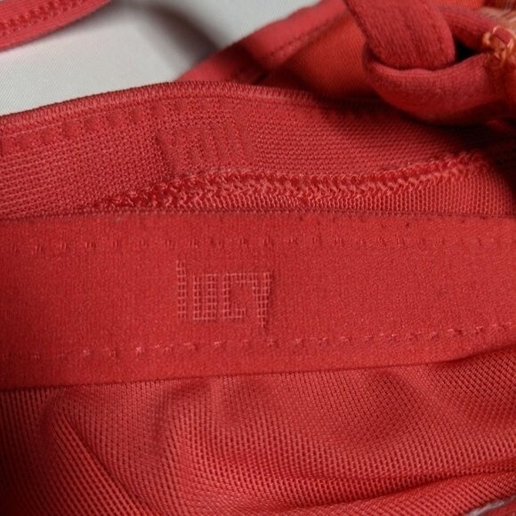 Lucy Cami Tank Top  Women X-Small Activewear Fitted Stretch Coral XS - Picture 8 of 9